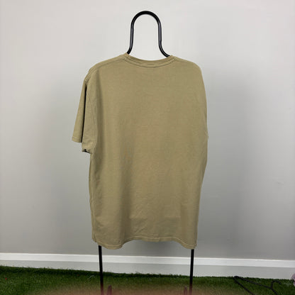 90s Nike Swoosh T-Shirt Brown XXL