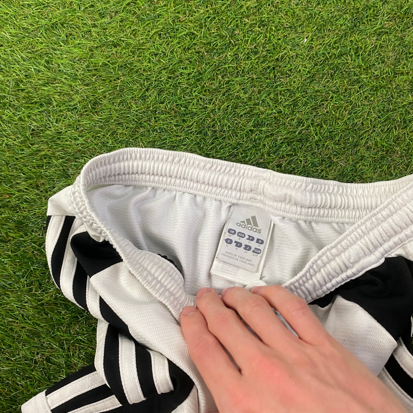 00s Adidas Football Shorts White Small