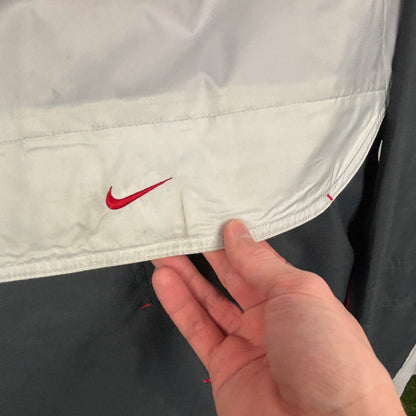 00s Nike Air Max Side Zip Windbreaker Jacket Grey Medium