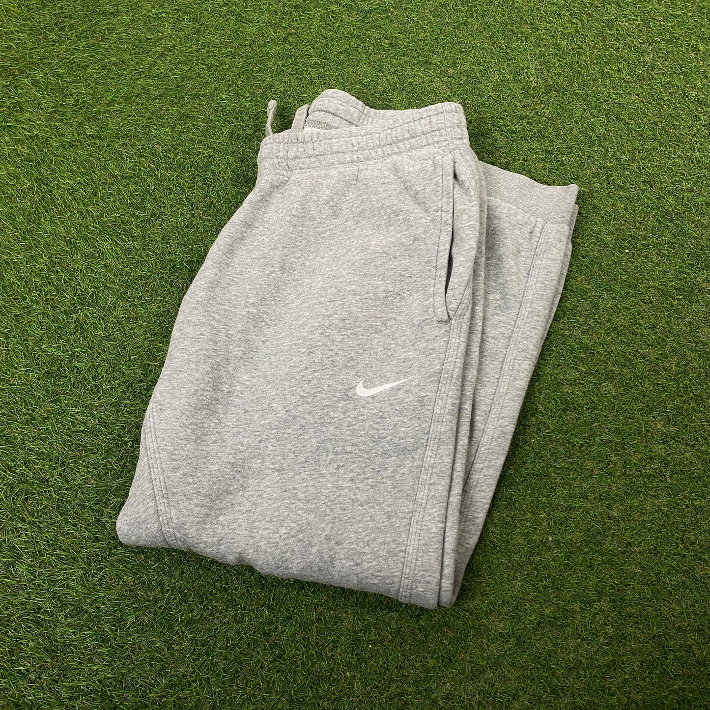 00s Nike Wide Leg Cotton Joggers Grey Small