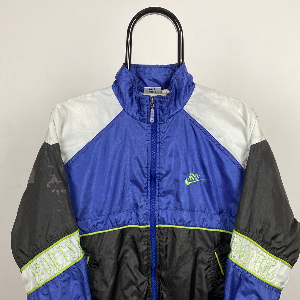 90s Nike Windbreaker Jacket Blue Large