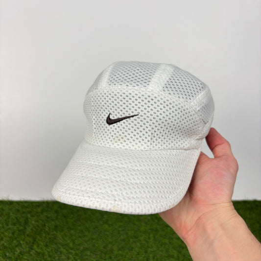 00s Nike Dri-Fit Mesh 6 Panel Hat White