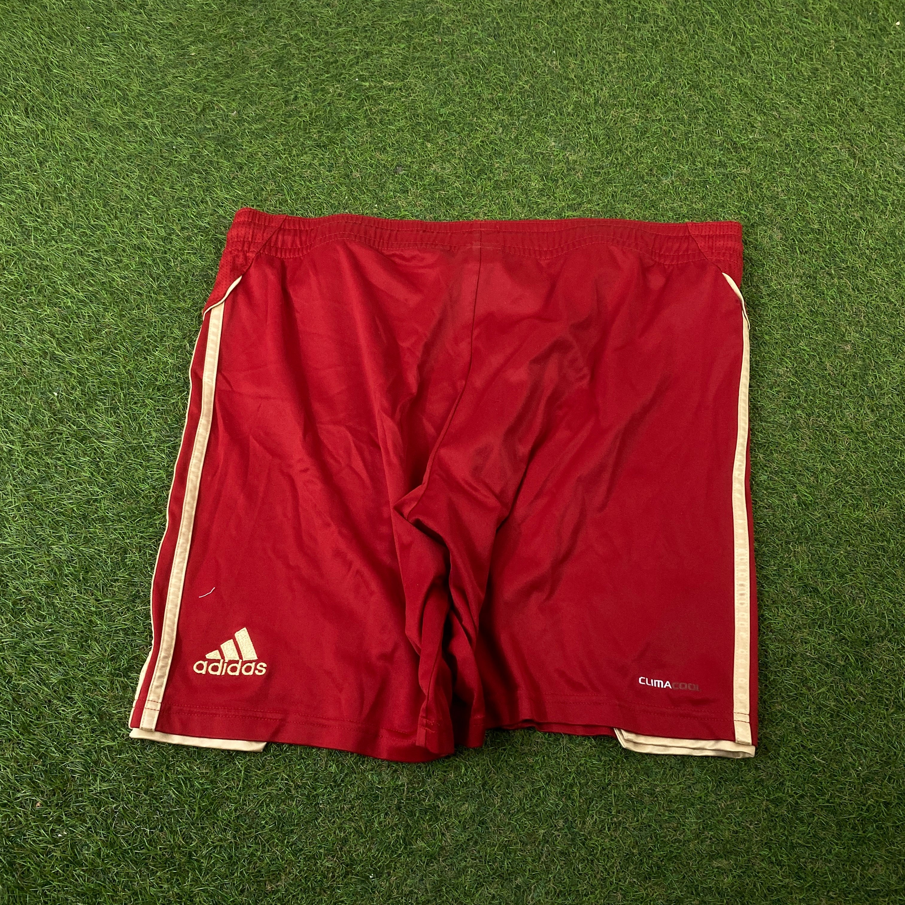 90s Adidas Bayern Munich Football Shorts Red Medium
