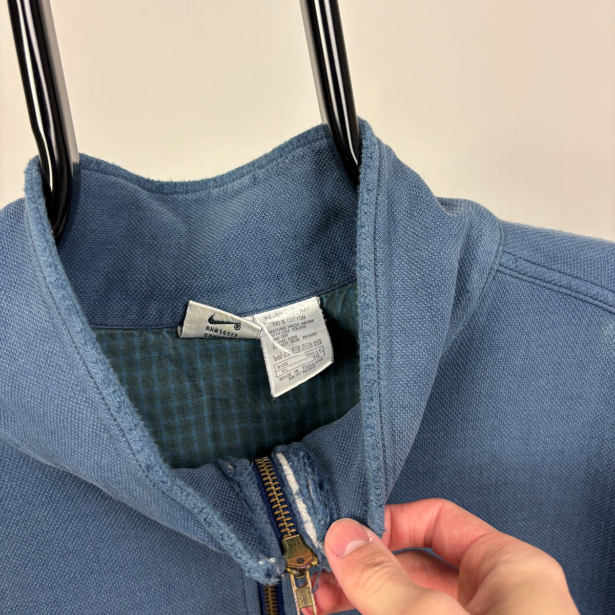 90s Nike Challenge Court 1/4 Zip Sweatshirt Blue XL