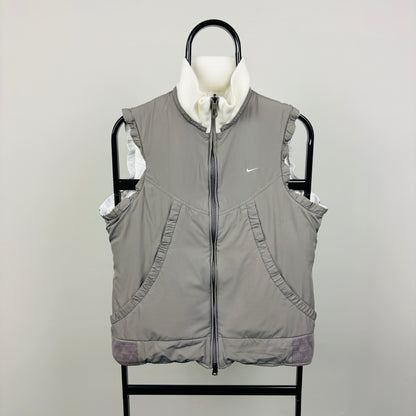 00s Nike Reversible Puffer Gilet Jacket White Medium