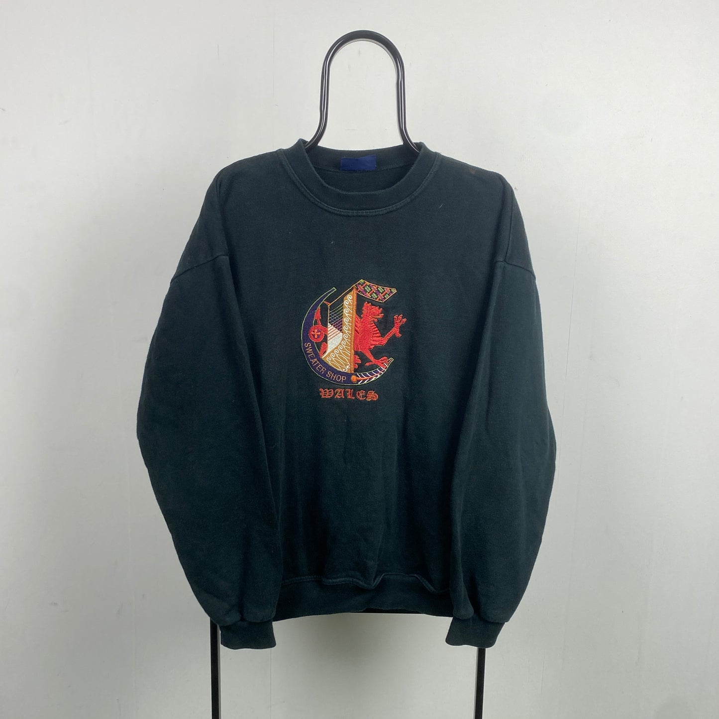 Retro The Sweater Shop Wales Sweatshirt Black Large