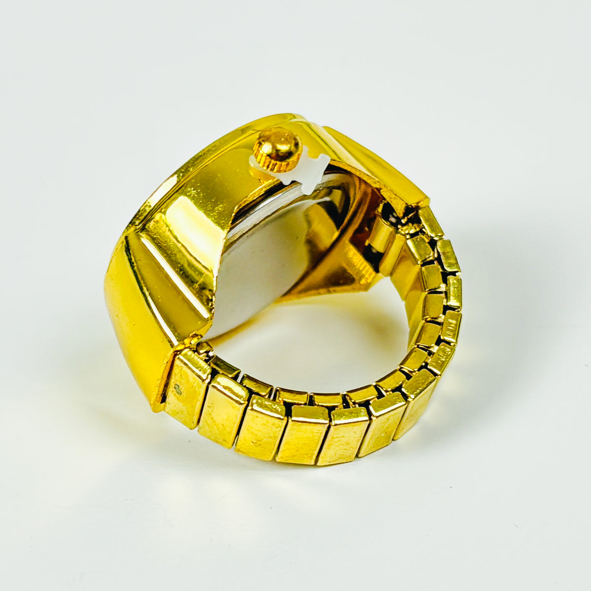 Glitter Watch Ring Gold Blue