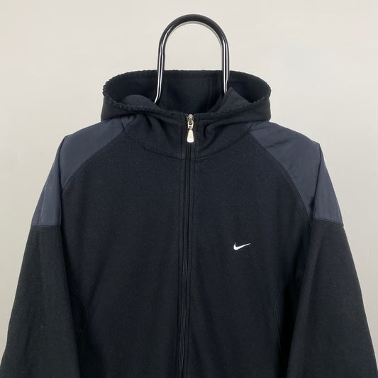 00s Nike Fleece Hoodie Black XL