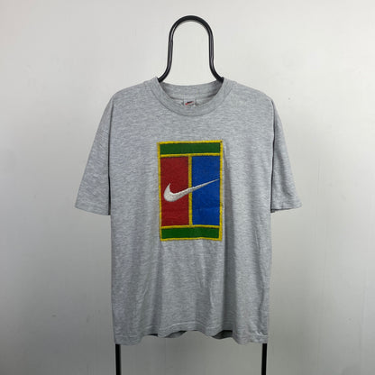 90s Nike Challenge Court T-Shirt Grey Medium