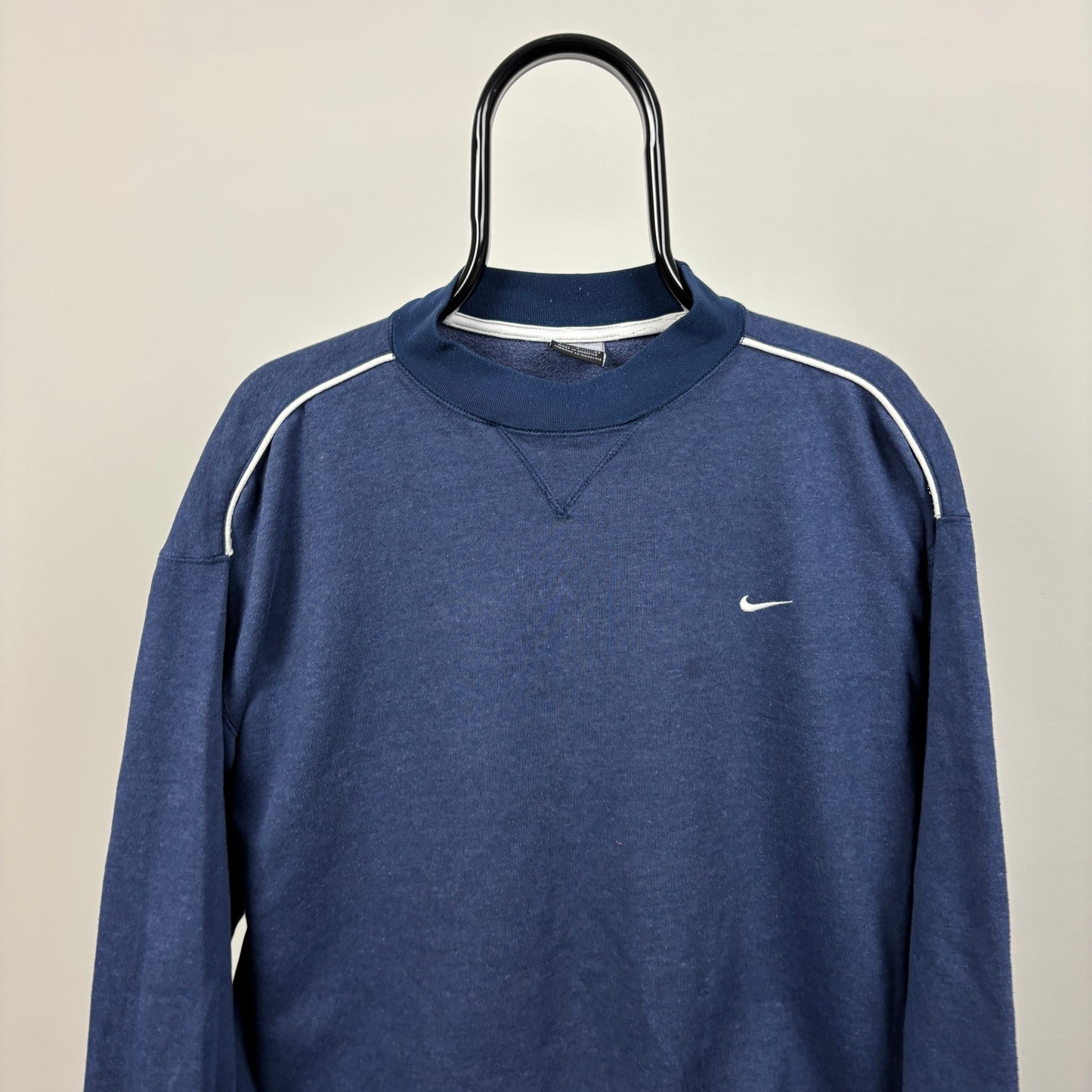 00s Nike Piping Sweatshirt Blue Large