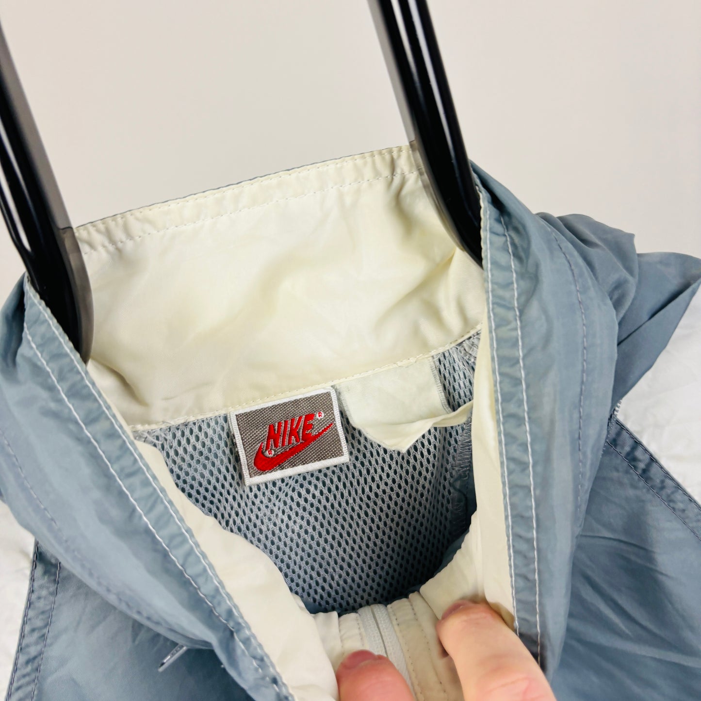 90s Nike Windbreaker Jacket White Large