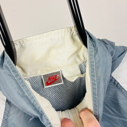 90s Nike Windbreaker Jacket White Large