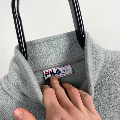 Retro Fila Fleece Sweatshirt Grey Medium