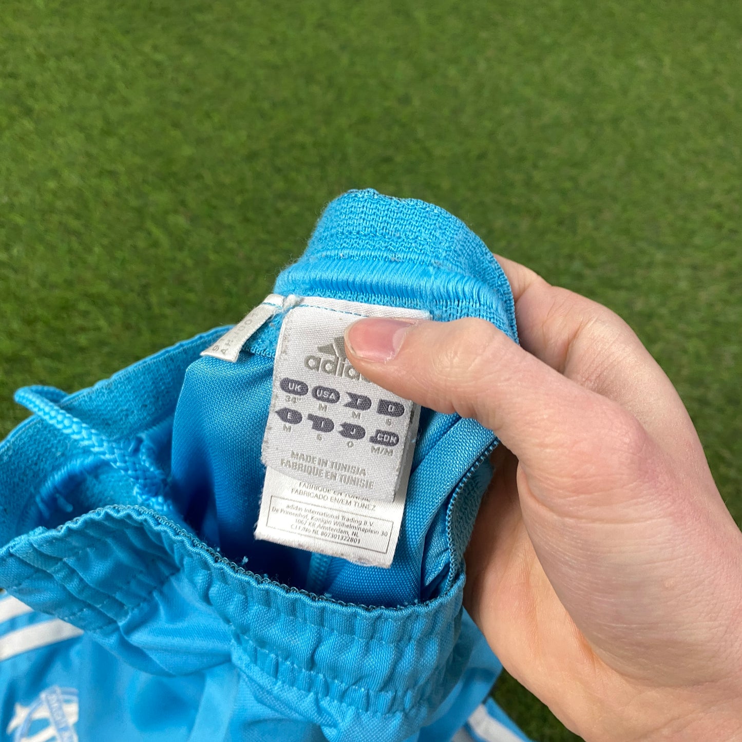 00s Adidas Marseille Football Shorts Blue Medium