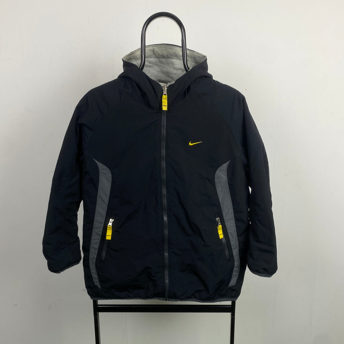 00s Nike Reversible Piping Coat Jacket Black Small