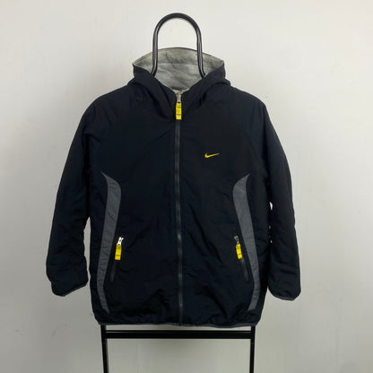 00s Nike Reversible Piping Coat Jacket Black Small