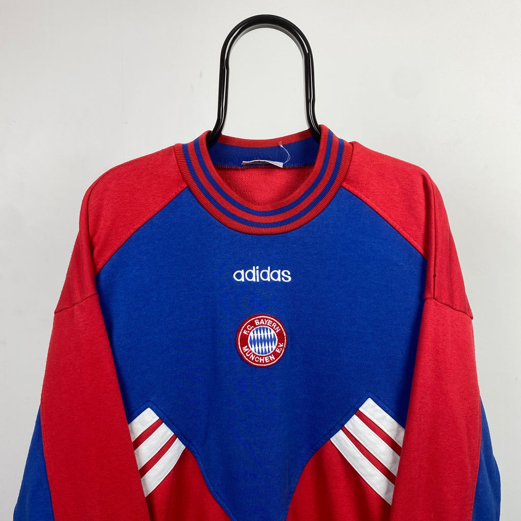 90s Adidas Bayern Munich Sweatshirt Blue Large