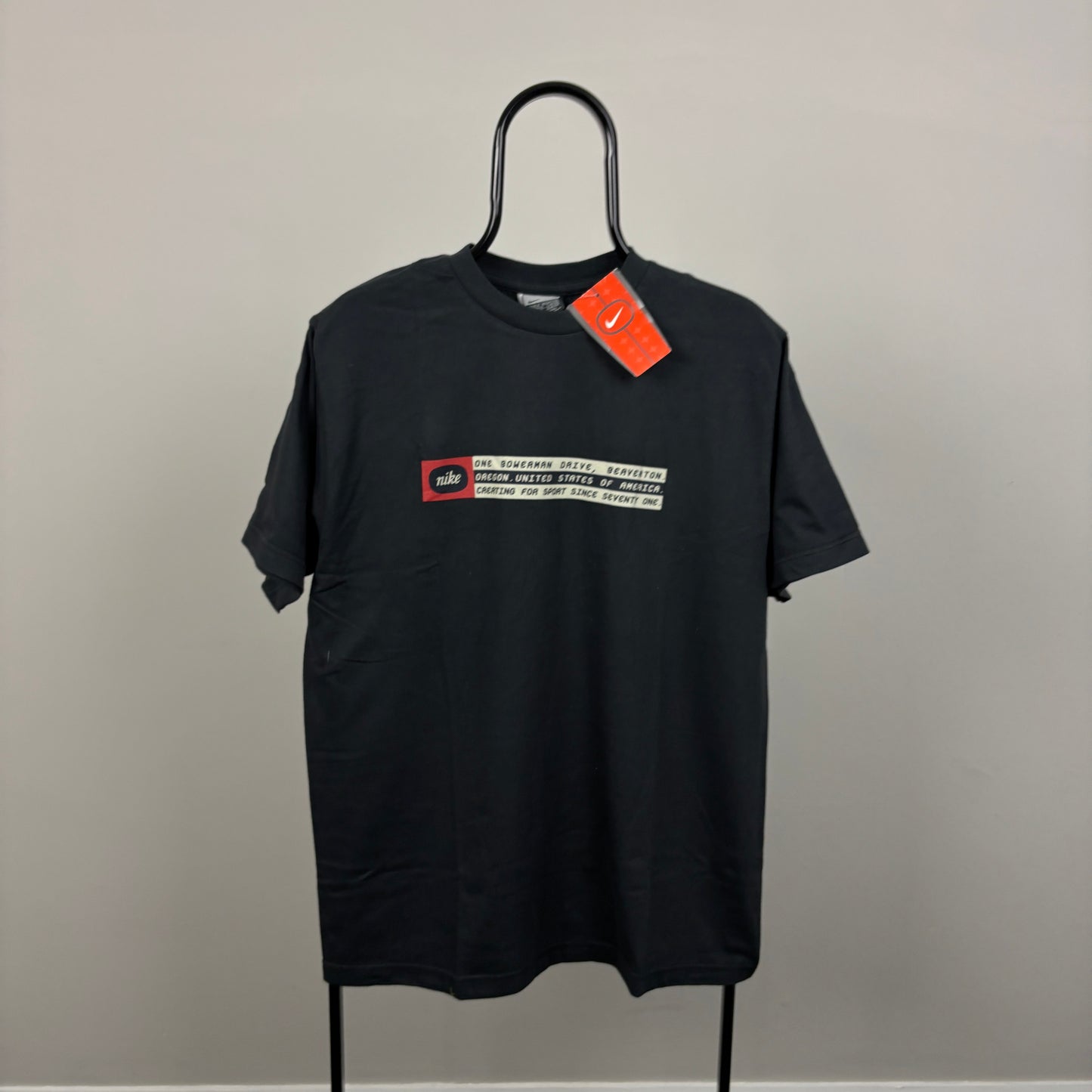 00s Nike Banner T-Shirt Black Medium