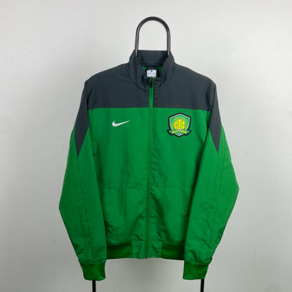 00s Nike Beijing Football Windbreaker Jacket Green Large