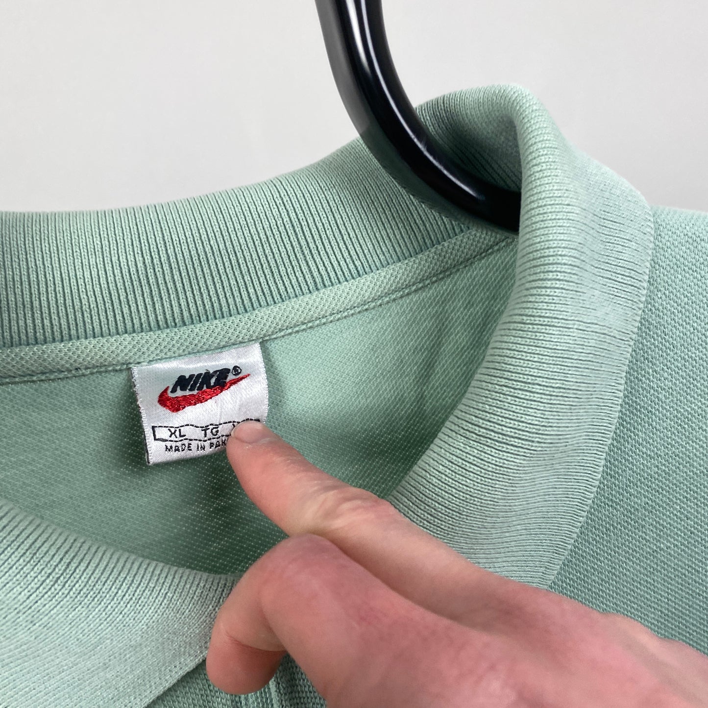 90s Nike Polo Shirt T-Shirt Green XL