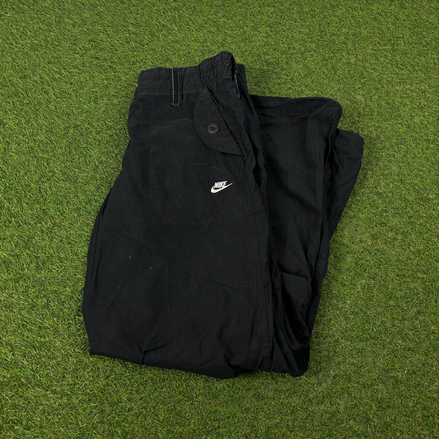 00s Nike Cargo Trousers Joggers Black Small