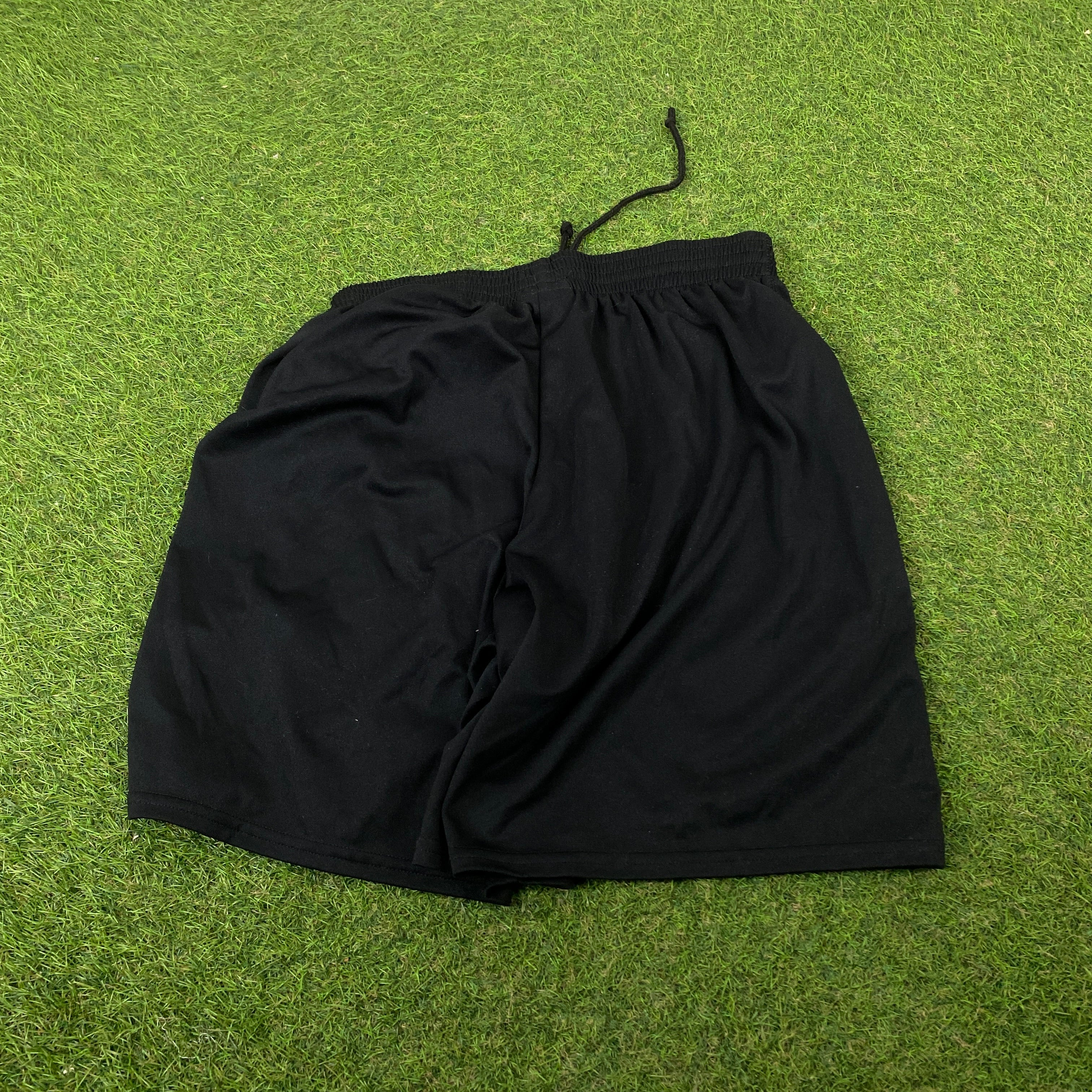 Retro Nylon Football Shorts Black Medium