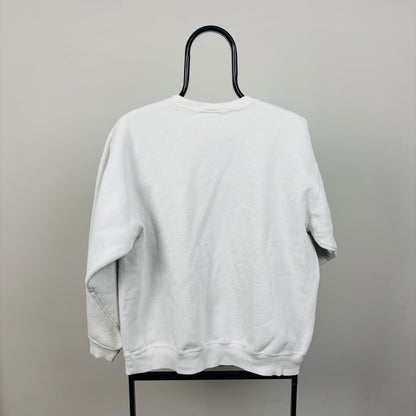 90s Looney Tunes Daffy Duck Scream Sweatshirt White Large
