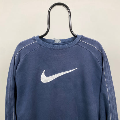 00s Nike Piping Sweatshirt Blue Medium