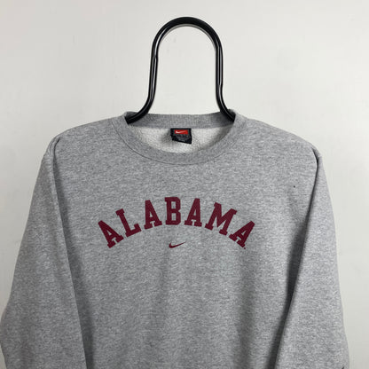 90s Nike Alabama Centre Swoosh Sweatshirt Grey XS