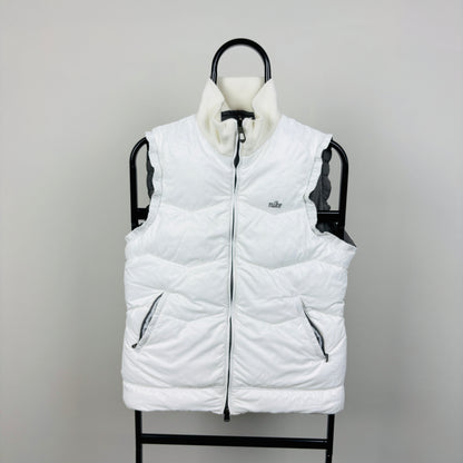 00s Nike Reversible Puffer Gilet Jacket White Medium
