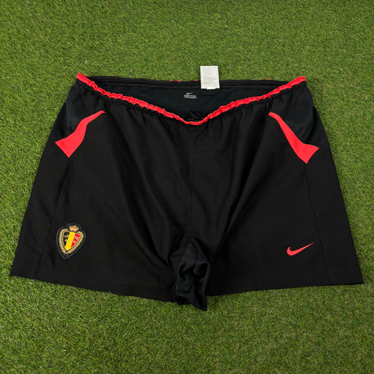 00s Nike T90 Belgium Football Shorts Black XXL
