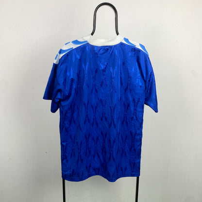 Retro 90s Puma Football Shirt T-Shirt Blue XL