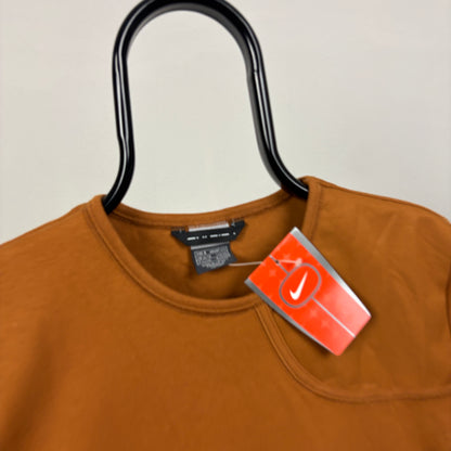 00s Nike Morse Code T-Shirt Brown Small