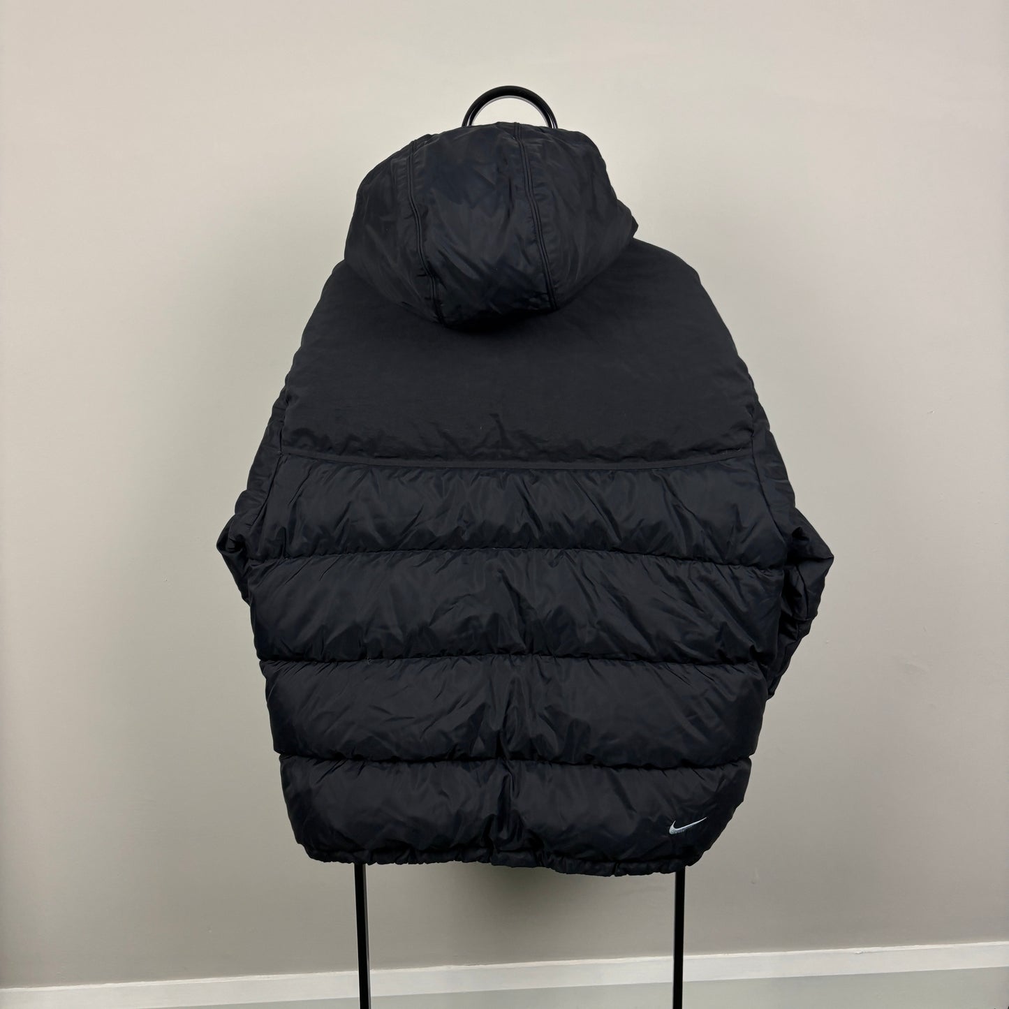 90s Nike Down Puffer Jacket Black Large