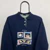Retro 90s Animal Sweatshirt Blue Large