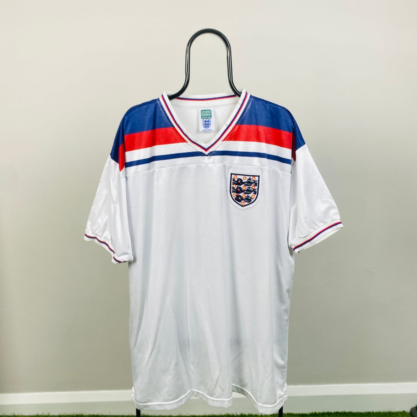 00s England Football Shirt T-Shirt White XXL