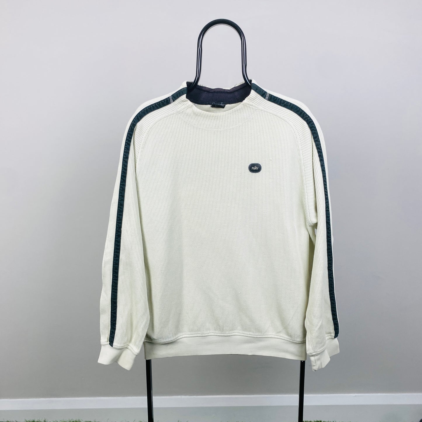 00s Nike Ribbed Sweatshirt Brown Medium