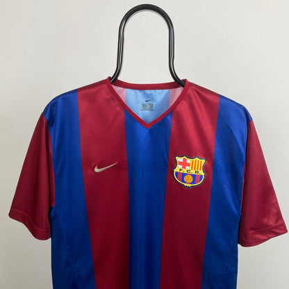 90s Nike Barcelona Football Shirt T-Shirt Red Medium