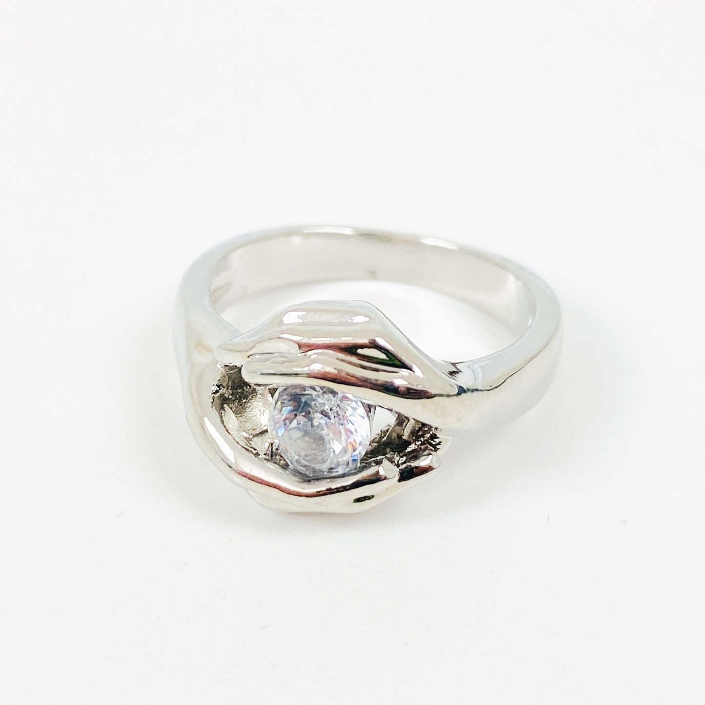 Vintage Mystic Gemstone Ring Silver