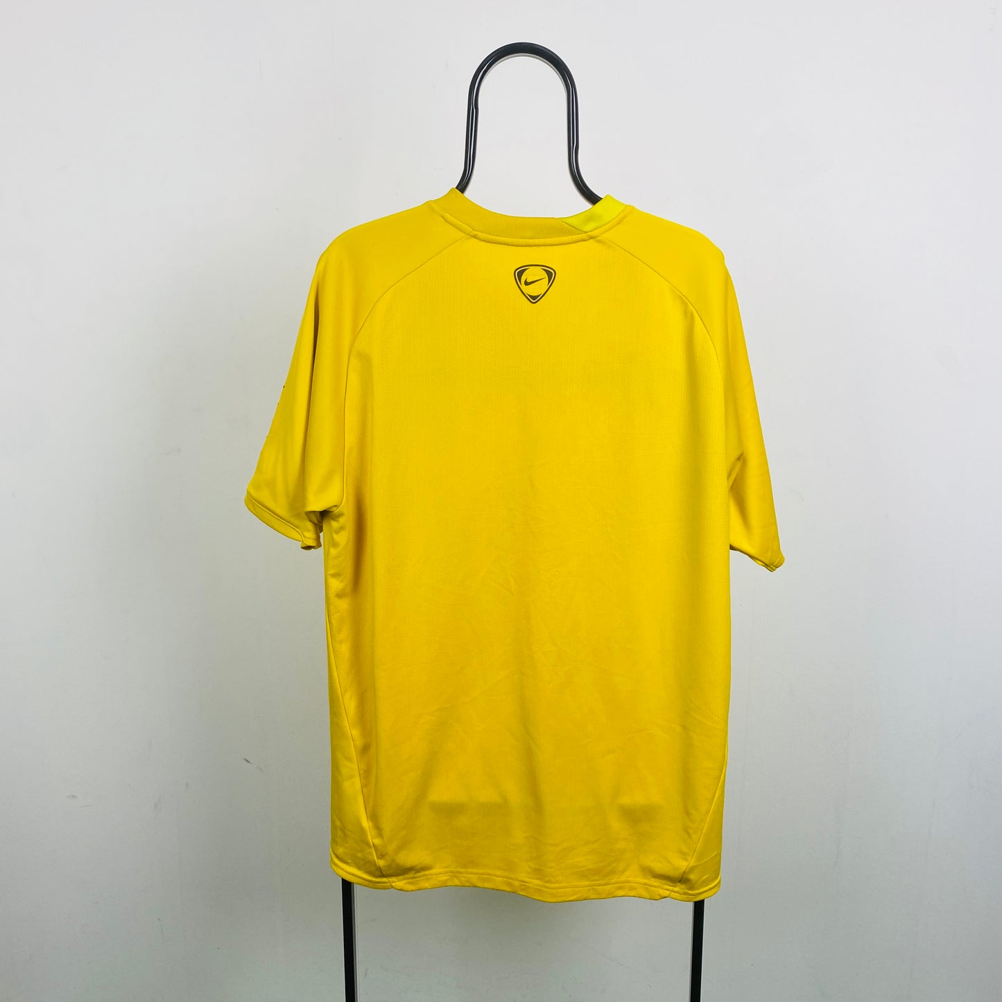 00s Nike Brazil Football Shirt T-Shirt Yellow Large