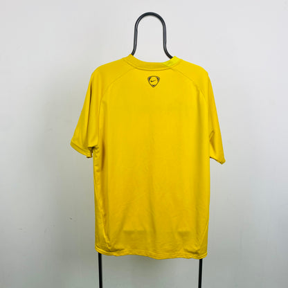 00s Nike Brazil Football Shirt T-Shirt Yellow Large