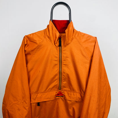 90s Nike ACG Packable Waterproof Windbreaker Jacket Orange Small