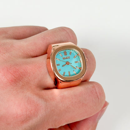 Vintage Watch Ring Rose Gold