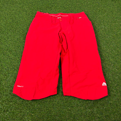 00s Nike ACG Long Shorts Red Women’s Small