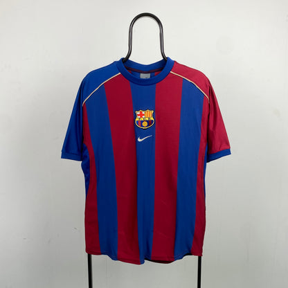 2000/01 Nike Barcelona Training Football Shirt T-Shirt Red Large