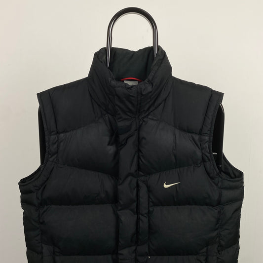 00s Nike Puffer Gilet Jacket Black Small