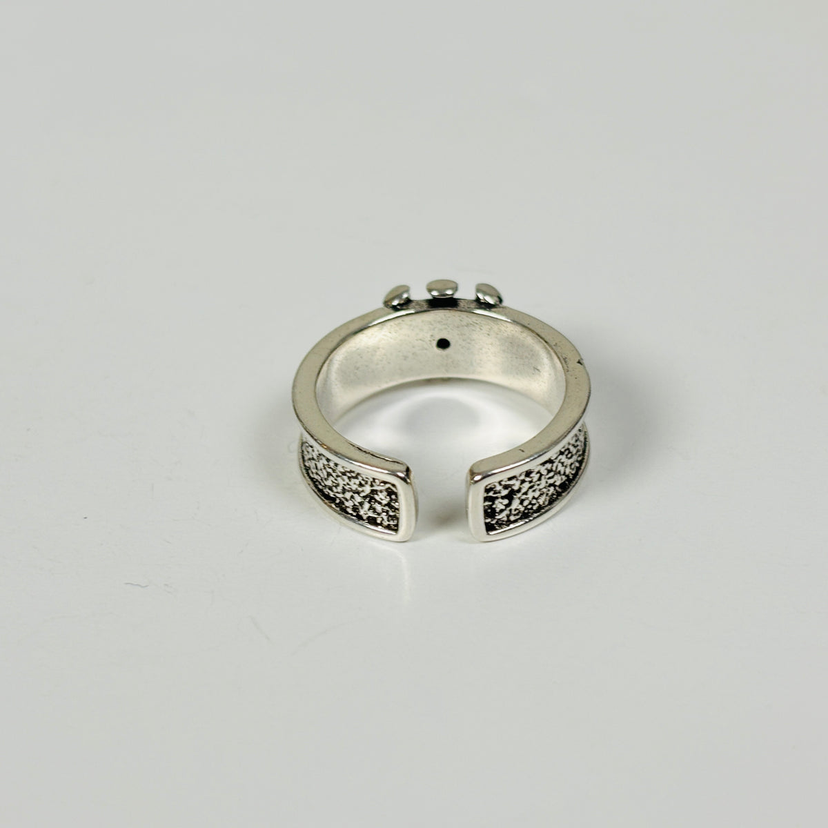 Thorny Rose Adjustable Ring Silver