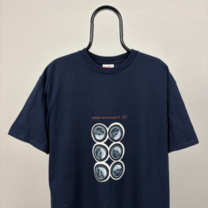 90s Nike Six Pack T-Shirt Blue Large