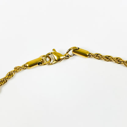 Vintage Cube Link Bracelet Chain Gold