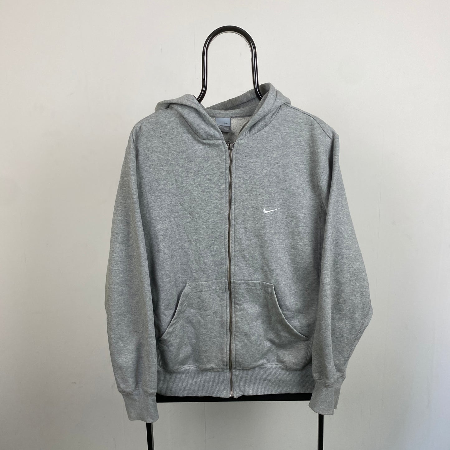 00s Nike Zip Hoodie Grey Medium